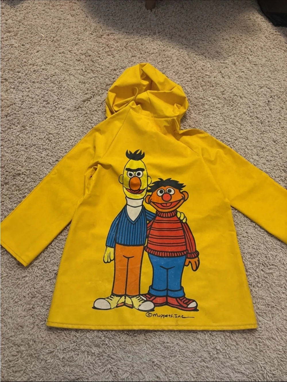 Sesame Street Vintage Vinyl Rain Jacket Size 4
